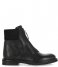Fred de la Bretoniere  Ankle Boot Grain Leather Matching Print Suede Black (1000)